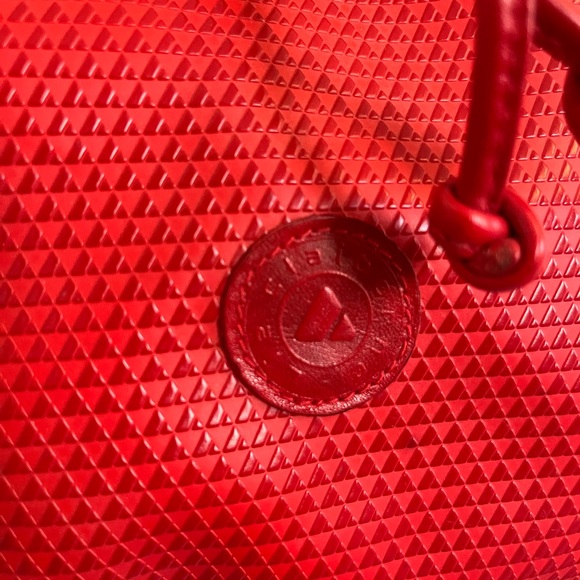 Vintage Liz Claiborne signature red drawstring bucket - Picture 3 of 9